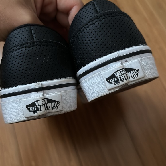 Classic Vans black perforated hole slip ons - Picture 3 of 3